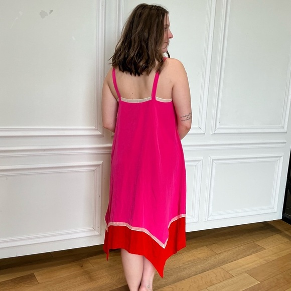 Silk Diane Von Furstenberg Pink and Red dress - Picture 9 of 9